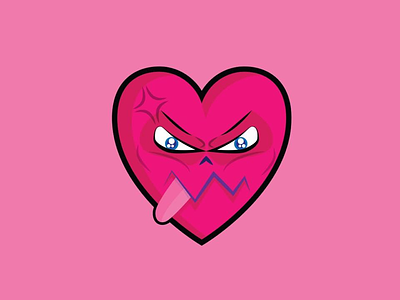 A Monster At Heart broken heart cupid dark heart demon graphic illustration inner demon love romance tainted heart valentine valentines day
