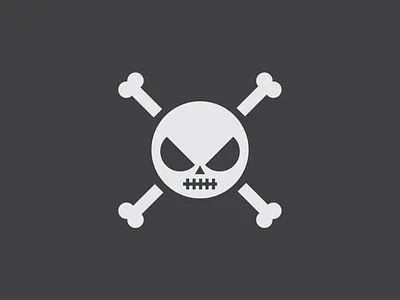 Skull And Crossbones Logo Design blackbeard crows flag graphic halloween icon jack logotype nest pirates skeleton skellington