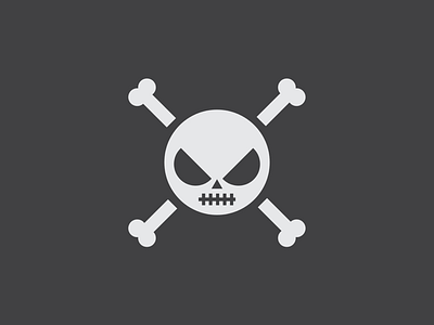 Skull And Crossbones Logo Design blackbeard crows flag graphic halloween icon jack logotype nest pirates skeleton skellington