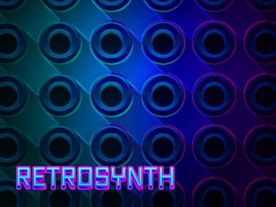 Retrosynth Spotify Playlist Cover Art 80s album cyberpunk music neon retro synth