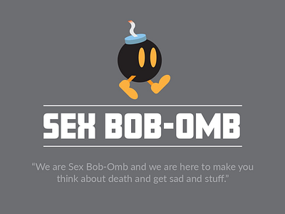 Scott Pilgrim VS the Sex Bob-Omb band book comic design evil exes fanart graphic indie logo mario movie novel shirt super tee tshirt