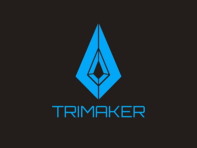 Trimaker - Blue Version #1 (redesign) arrow arrowhead brand branding dagger delta design graphic logo logotype spear spearhead
