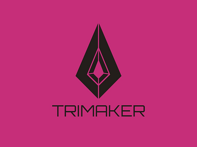 Trimaker - Pink Version #2 (redesign) arrow arrowhead brand branding delta design geometric graphic logo logotype magenta pointer spear spearhead tri