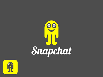 Snapchat Logo Redesigned (Version A) app art branding concept design developer graphic icon logotype media networking rebrand snaps social