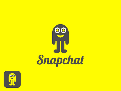 Snapchat Logo Redesigned (Version B) app art branding concept design developer graphic icon logotype media networking rebrand snaps social