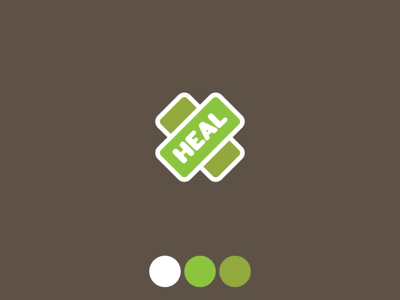 Heal - A Logo For Mental Health (GIF) awareness bandaid charity design graphic healing icon illness injury logotype psychological psychology tribute wound