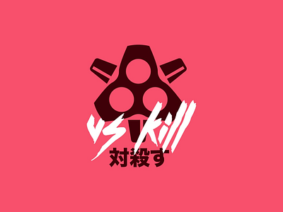 VS Kill Video Game Logo Concept branding design developer graphic icon indie japanese logotype otaku shotgun typography