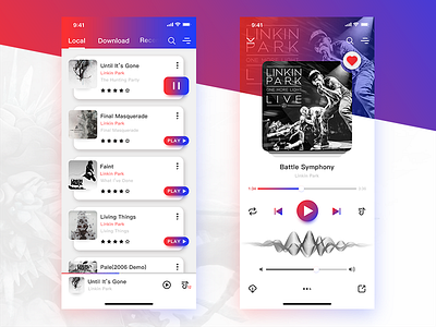 App for music application mobile
