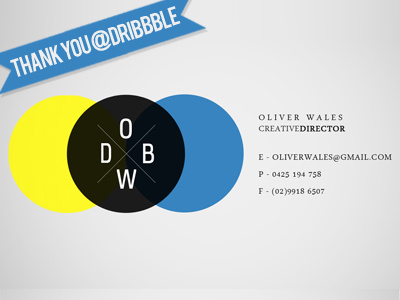 Thank You @Dribbble @dribbble brand design branding design logo obwd oliver oliverwales typography wales