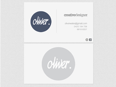 Oliver. blue branding business business cards corporate identity logo logo identity logos minimalistic navy neat oliver oliver wales oliverwales simple wales white