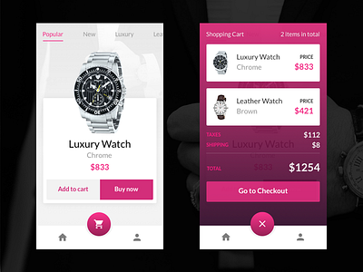 Mobile Watch Shop design ecommerce mobile shop ux