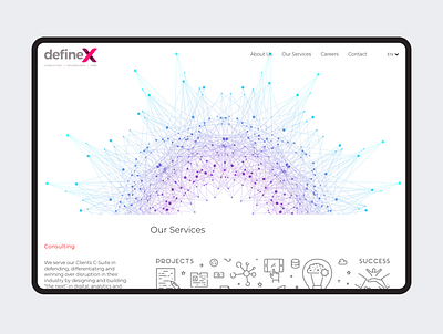 defineX website branding definex design designer development landingpage logo tolga tasci typography ui ux webdesing website