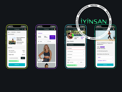 iyinsan.com website branding design illustration logo meditation mobile app mobile website motion graphics tolga tasci typography ui ux ux ui uxuidesign vector website wellness app yoga yoga app