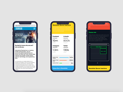 INTERESTING ENGINEERING Mobile branding design illustration interesting engineering landing page tolga tasci typography ui ux webdesing website