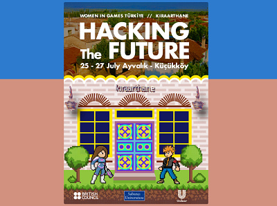 HACKING THE FUTURE POSTER branding design illustration landing page logo tolga tasci typography ui ux website