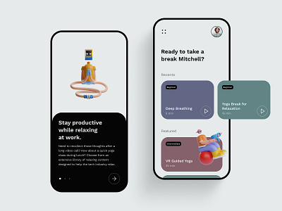 Yoga + Meditation App Concept