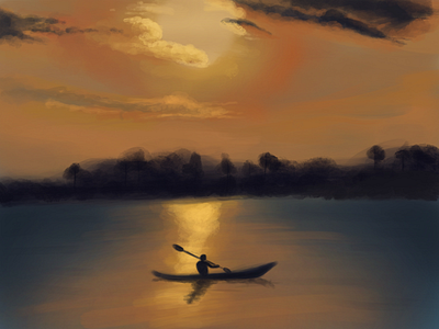 Sunset kayaking