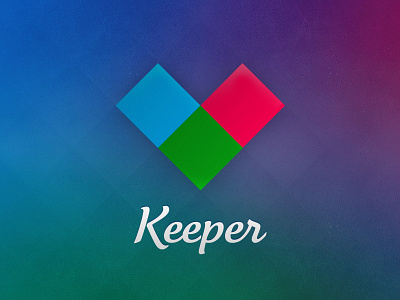Keeper logo WIP dating heart icon logo love rectangle