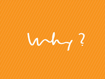 WHY ? -- a logo concept brand handwritten logo