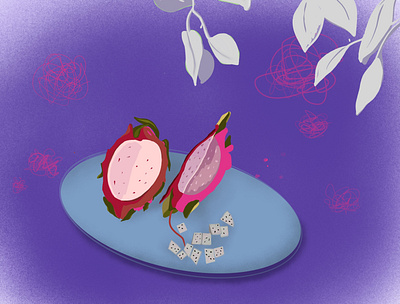 Dragonfruit illustration procreate
