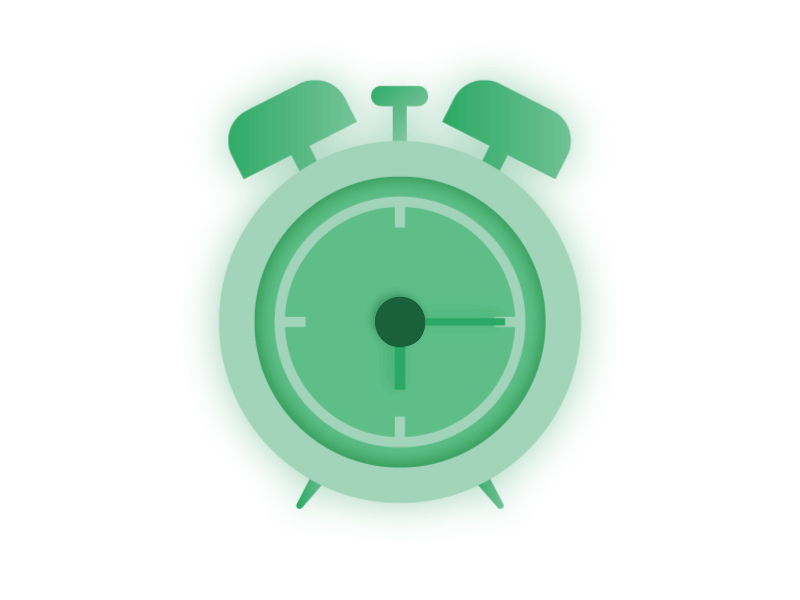 Clock character graphic design motion graphics