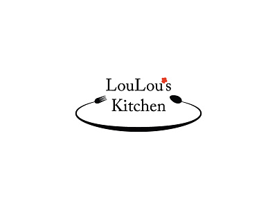 Loulou's Kitchen logo graphic design logo