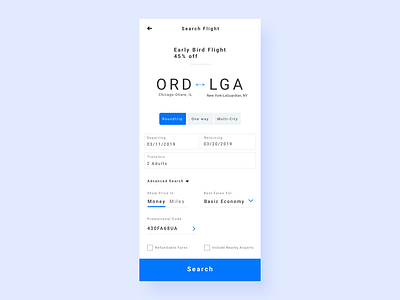 Flight Reservation UI app design flight interaction reservation ui uidesign ux uxdesign