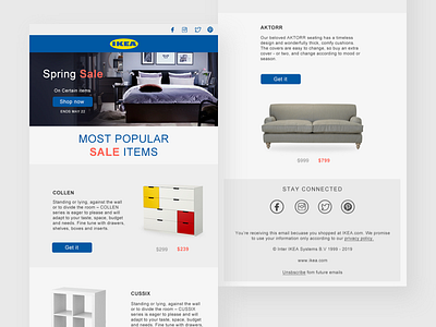Email Design app dailyui design email furniture graphic graphicdesign ikea sale spring