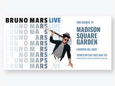 Bruno Mars Concert Banner