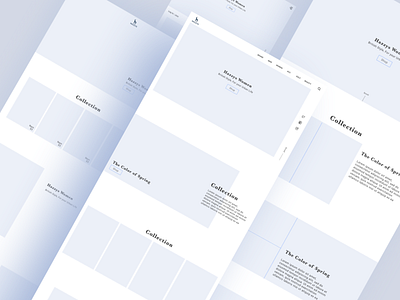 Fashion Brand Web Page Wireframes