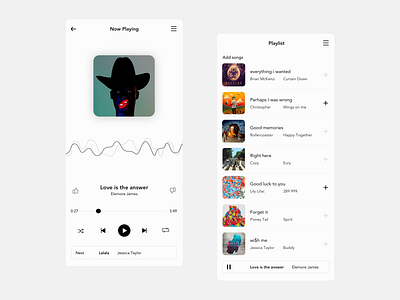 Music player UI