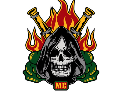Logo for a motorcycle club graphic design illustration logo logo design vector