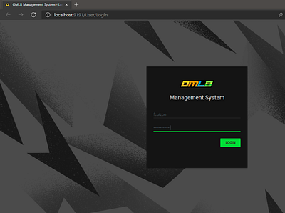 Designed the login page for OMLBMS branding design graphic design ui
