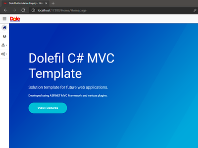 Homepage for the website template of Dolefil branding graphic design ui ux