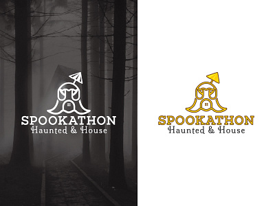 Spookathon Hunted & House bhagirath ghost house hunted icon logo minimal scary