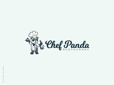 Chef Panda Restaurant bakery bhagirath character chef cook design food illustration logo logotype mascot panda restaurant