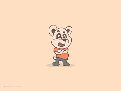 Panda 🐼 animal bhagirath cartoon character illustration mascot minimal panda simple vector