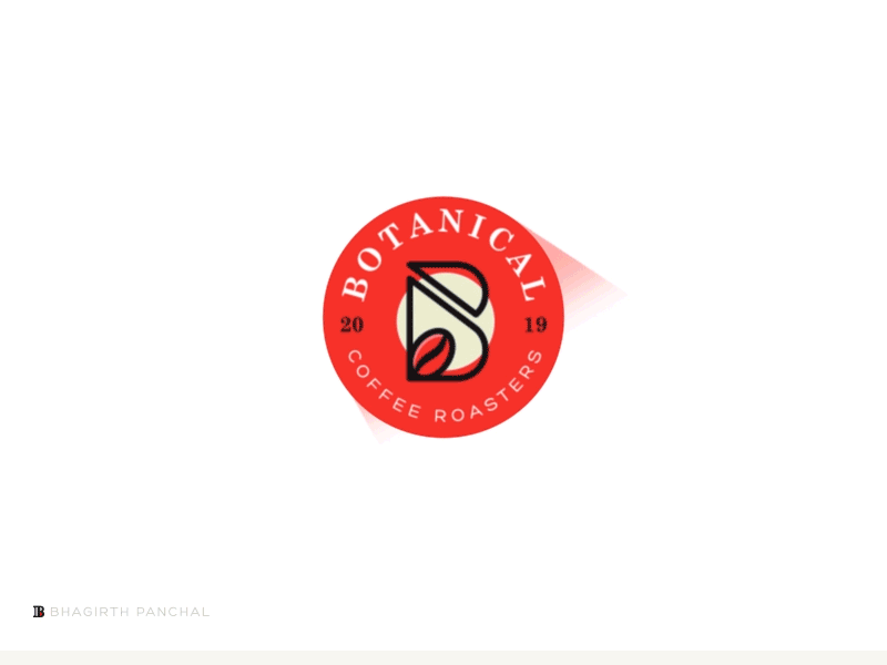 Botanical Logo b logo beans bhagirath branding coffee gif icon label design lettering logo motion stamp typography