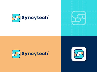Syncytech Logo Design branding creative logo development digital logo mark monogram s logo s monogram technology typography wordmark