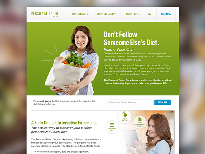 Personal Paleo Code Sales Page design paleo sales page website