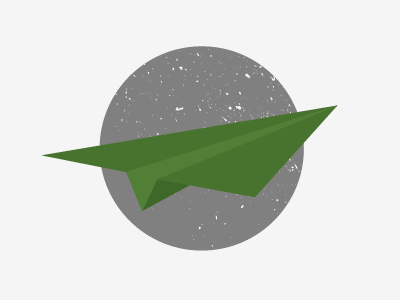 Paper Airplane airplane green moon paper