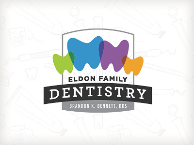 Eldon Family Dentistry Logo color dentist illustration logo
