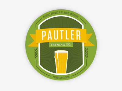 Pautler Brewery (Color) beer brewery color logo