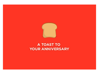 A Toast to Your Anniversary anniversary card illustration stationary toast