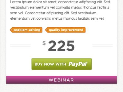 Product Detail button e commerce paypal tags webinar