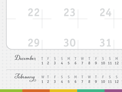 Calendar Concept calendar dots pattern