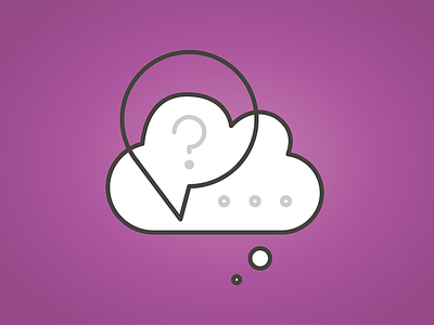 Think Talk Icon icon minimal purple speech bubble talk thought bubble