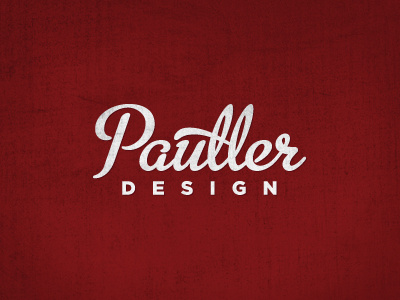 Pautler Logo v1 design logo red script texture