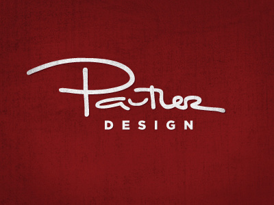 Pautler Logo v2 design handwriting logo red script signature texture