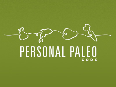 Personal Paleo Code Logo diet fruit identity illustration logo vegetable